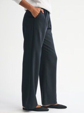Abercrombie Curve Love A&F Sloane Pants Women 27L Black Ultra Wide Leg High Rise
